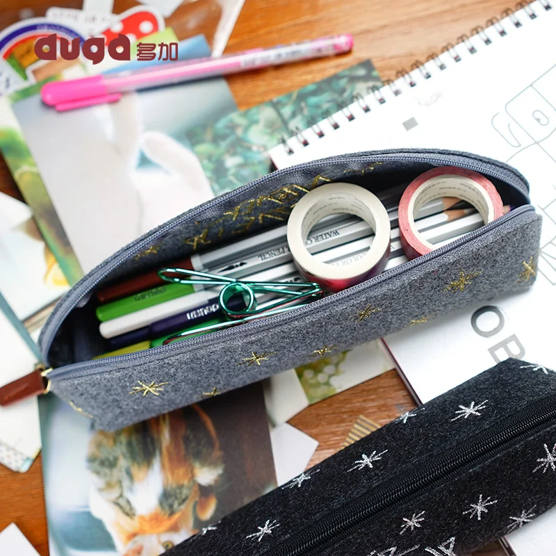 Фетровая сумка для карандашей тканевый пенал школьные и офисные принадлежности
