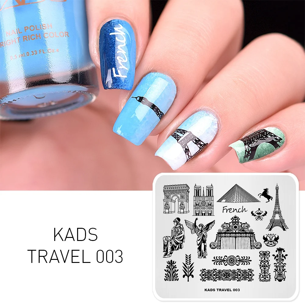 Трафаретные гвозди KADS Travel 003 трафаретные для различных стран шаблоны