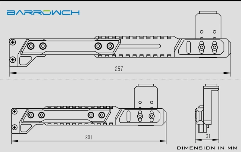Barrowch FRTEA-01 алюминиевый сплав дискретная видеокарта регулируемый кронштейн графическая карта партнер телескопический кронштейн