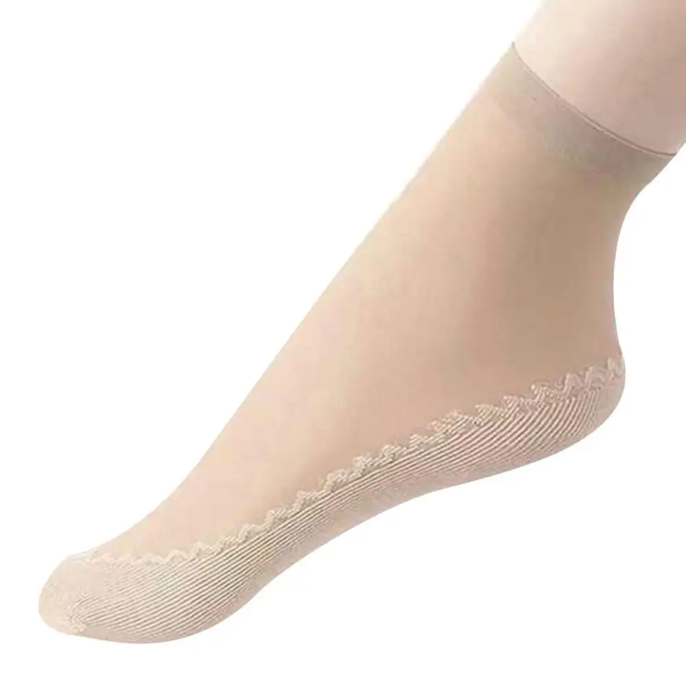 Beige Женские носки для йоги лето осень бамбуковые спортивные тонкие прозрачные шелковые носки с кристаллами девушки заниженные носки сексуальный дизайн женские спортивные носки - Цвет: Beige