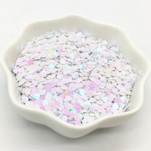 3mm Heart AB white Пайетки 3-30 мм белые блестки плоские круглые чашки цветок ПВХ свободные блестки DIY пошивное ремесло женские аксессуары для одежды 20 г - Цвет: 3mm Heart AB white