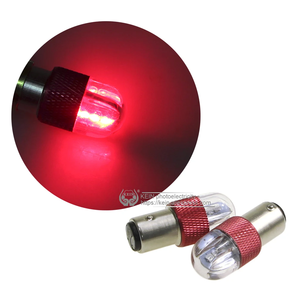 KEIN 2 шт. 1157 светодиодный BAY15D P21/5 Вт проблесковая вспышка светильник 3030 6smd
