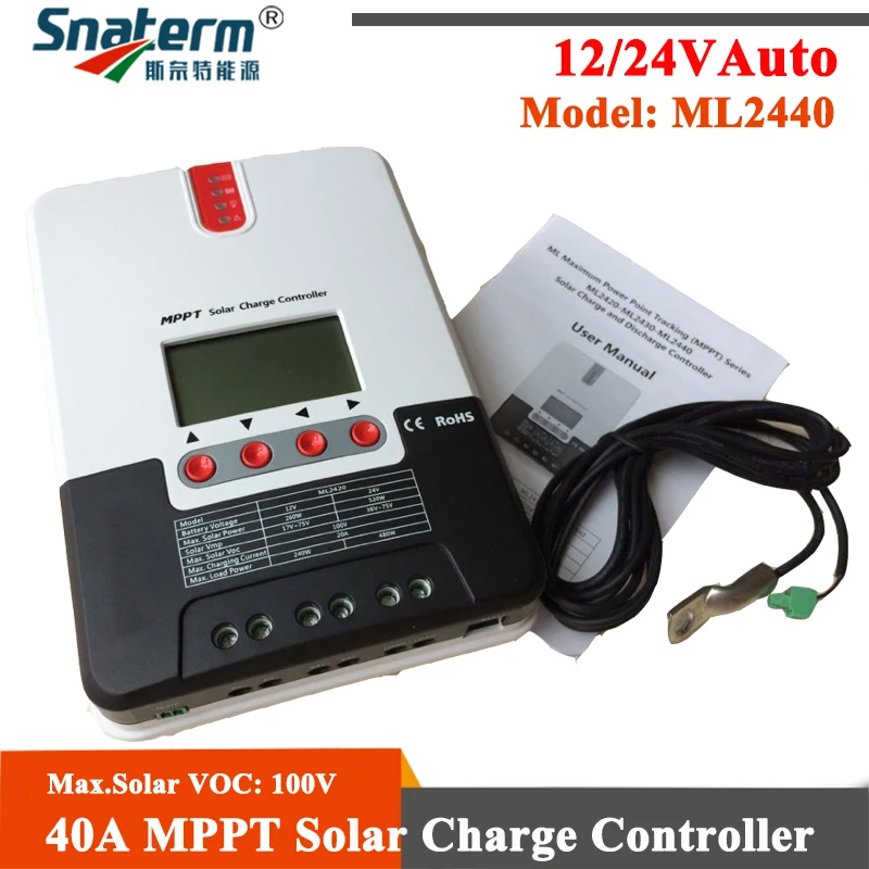 Бесплатная доставка! Надежный Солнечный контроллер заряда 40 ампер MPPT солнечный