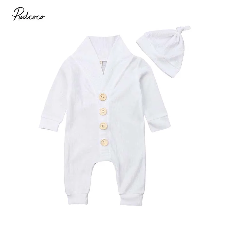 Детский трикотажный комбинезон на пуговицах возраст 0 18 месяцев|Ромперы| |