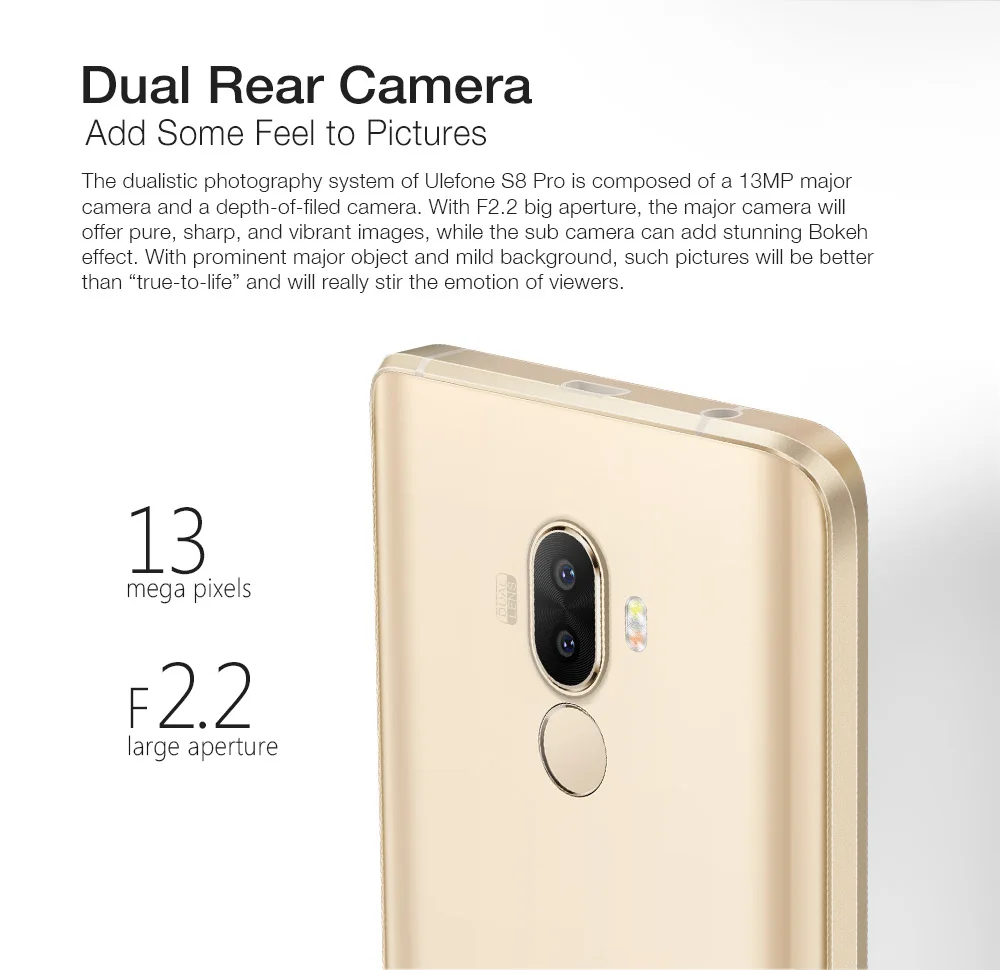 Смартфон Ulefone S8 Pro с двумя камерами мобильный телефон 5 3 дюймов HD MTK6737