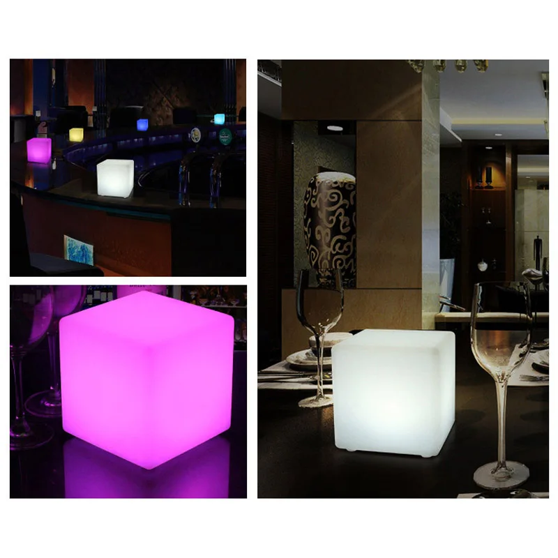 30x30x30 см светодиодный куб RGB пульт дистанционного управления перезаряжаемый многоцветный светящийся кубический светильник для дома, сада, события, ночные вечерние СВЕТОДИОДНЫЙ мебель