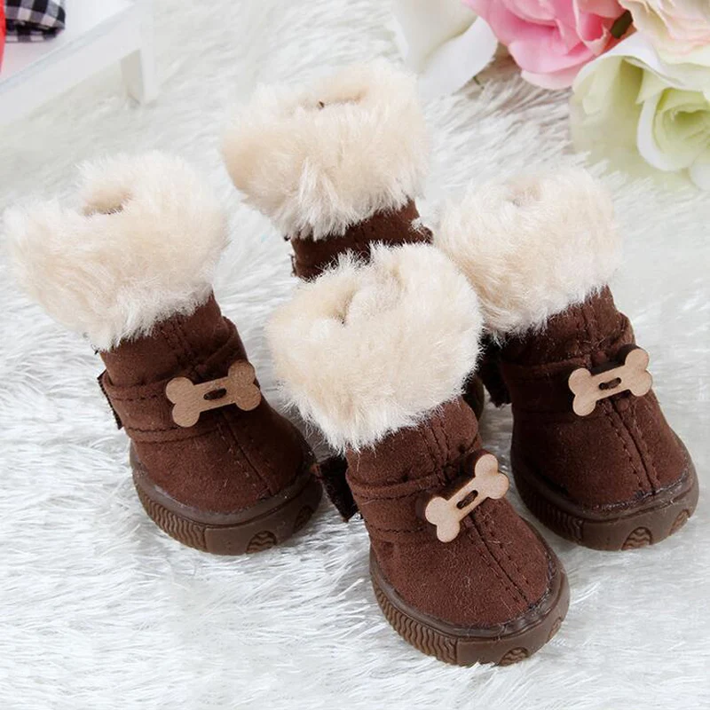 Новинка 4 шт./компл. хлопковая Обувь для собак нескользящая обувь нескользящие