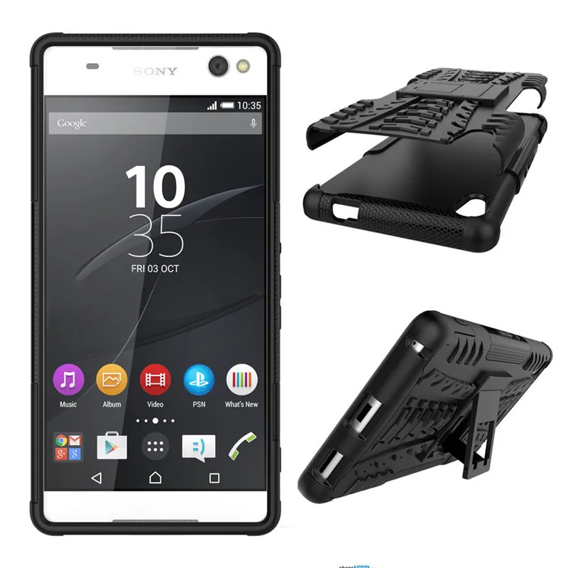 Новый чехол для Sony Xperia C6 XA Ultra телефона 2в1 двухслойный с подставкой сверхпрочный