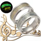 Кольцо из титановой нержавеющей стали женское, классическое модное кольцо с музыкальным символом, Подарочная бижутерия в стиле шик, 316