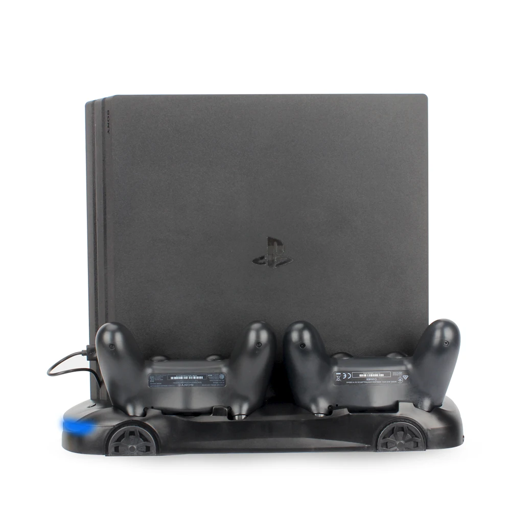 PS4/PS4 Slim/PS4 PRO вертикальная подставка с охлаждающим вентилятором кулер двойной контроллер зарядное устройство зарядная станция для SONY Playstation 4