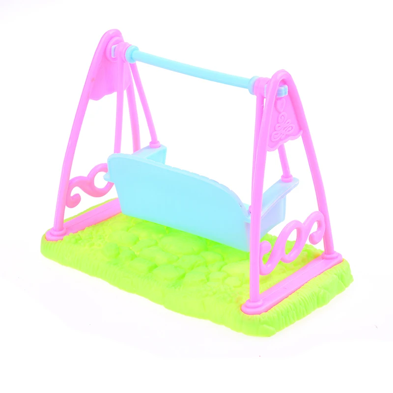 

1PCS Dollhouse Princess Cute Garden Swing For Furniture Doll Play House Toys dolls Swing For Children Doll Accessories Random