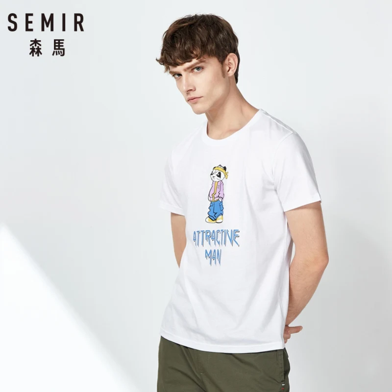 Мужская футболка с коротким рукавом SEMIR хлопковая Футболка мультяшным принтом