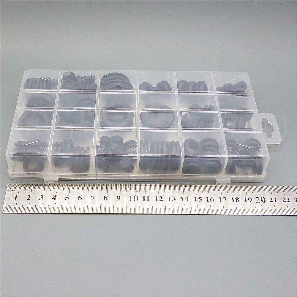 125 ПК черное кольцо резиновые прокладки брандмауэр дыры затыкают комплект