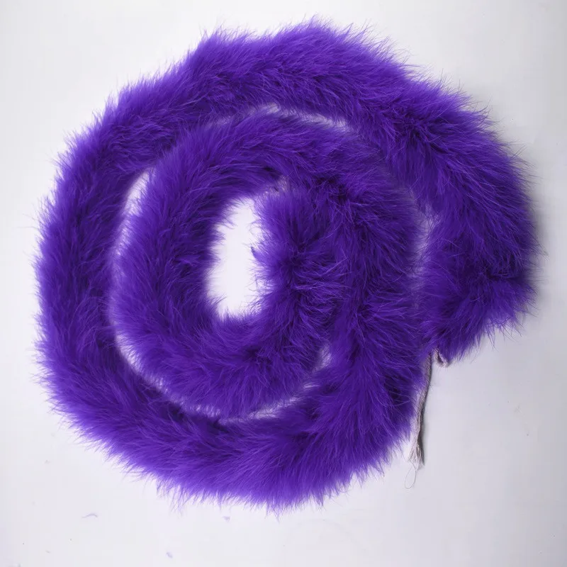 Purple 2 м/лот пушистые перья индейки Боа около 50 г Марабу черное белое перо для поделок boas в полоску карнавальный костюм Плюмы - Цвет: Purple