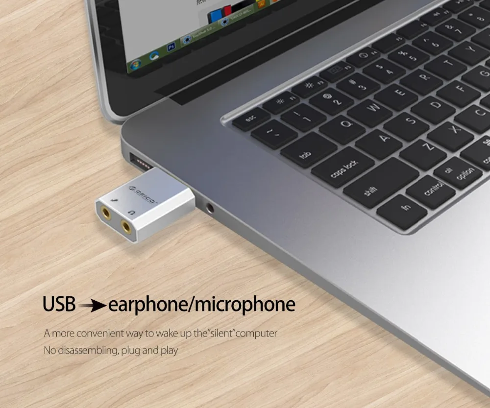 ORICO, звуковая карта, внешний 3,5 мм, USB адаптер, карта, стерео микрофон, динамик, гарнитура, аудио разъем, немой переключатель, регулировка громкости, бесплатный привод