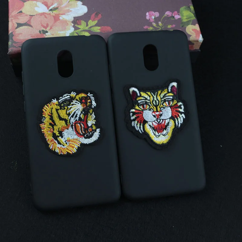 Case for Meizu M6 M711C Luxury Cartoon Animal Embroidery Tiger Lion Head Bee Snake Medal Bird Love Soft Back Phone Cases |
