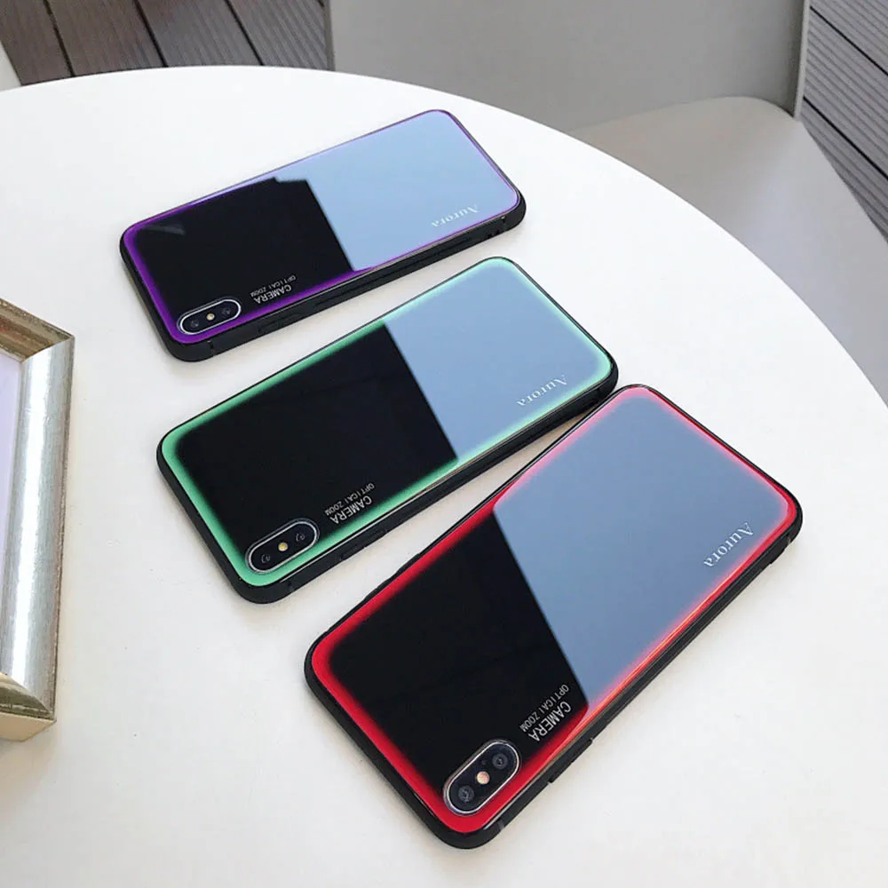 Чехол для телефона из закаленного стекла iPhone 6 6S 7 8 plus X XR XS Max прикрепляющийся к