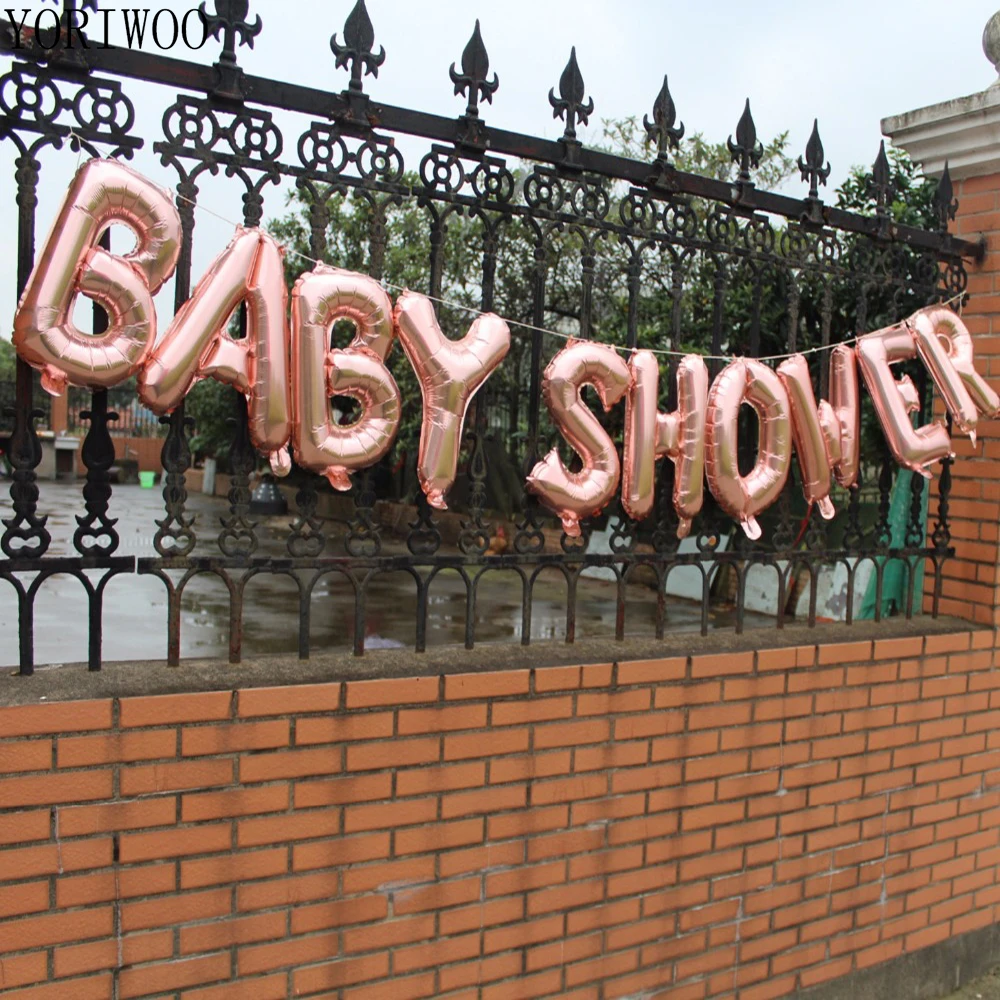 YORIWOO Oh Baby Its A Boy Or Girl Gender Reveal Balloon Shower Foil Balloons Letter Babyshower Favors Newborn | Дом и сад