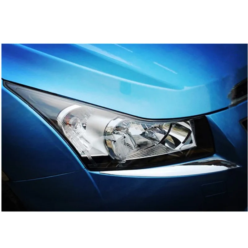 

Car Sticker Chrome Headlight Trim Lamp Eyebrow Cover Trim For Chevrolet Cruze Sedan Hatchback 2009-2015 Car Styling Accessories