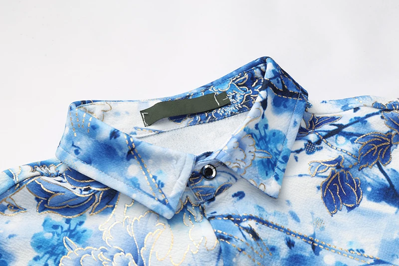 Мужская Повседневная рубашка MOGU повседневная приталенная с цветочным принтом