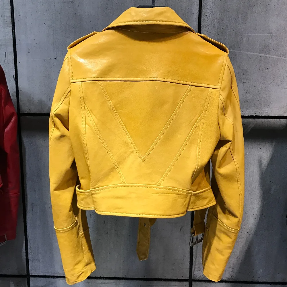 Женский блейзер из натуральной кожи большой размер 5XL | Женская одежда