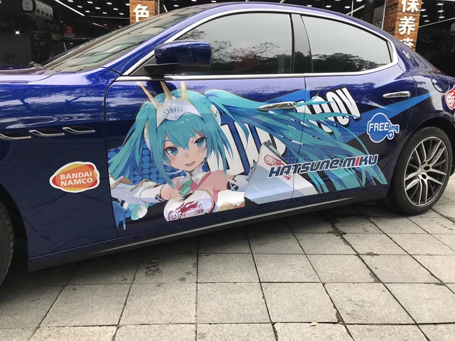 Автомобильный Стайлинг на заказ японская игра-Аниме Itasha наклейки Hatsune Miku гоночные наклейки для ралли 3D наклейка Водонепроницаемая защитная пленка