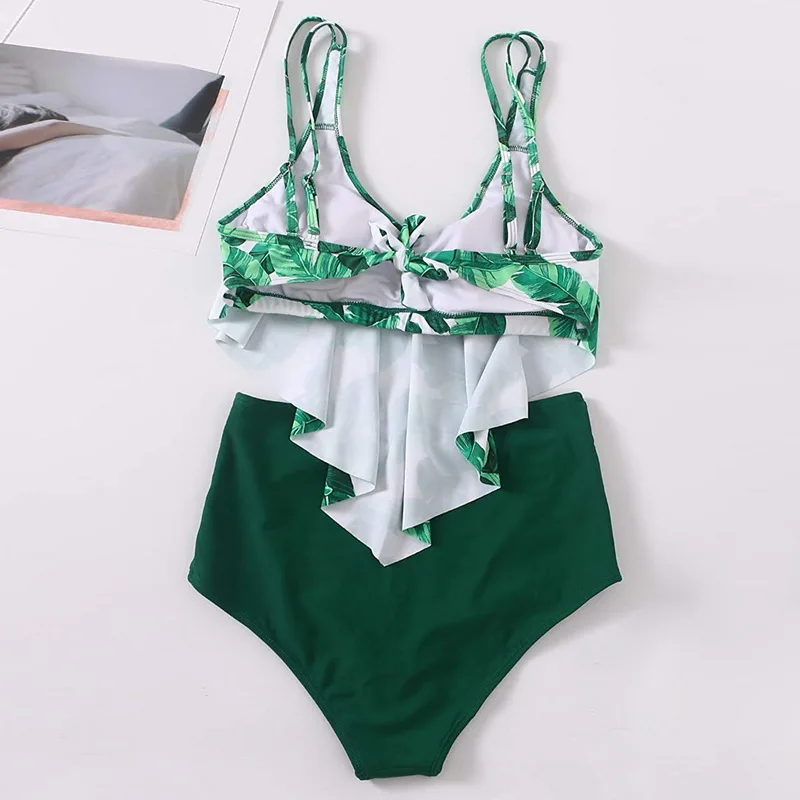 Купальник бикини женский летний из двух предметов с оборками| |