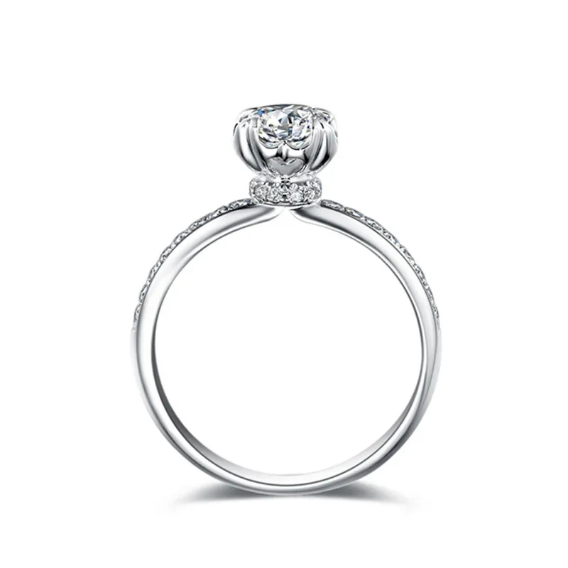 ZOCAI Дизайн Обручальные кольца натуральным diamond 0.3ct F-g/SI 18 К из белого золота(au750) алмаз подарок кольцо