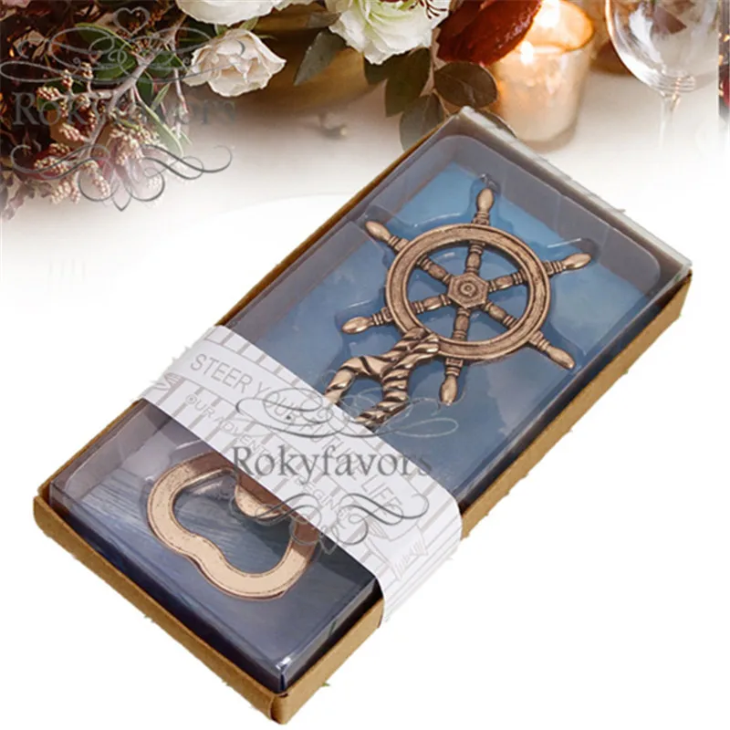 20PCS Ship Rudder Bottle Opener Wedding Favors Navy or Nautical Themed Party Engagement Shower Event Gifts | Дом и сад