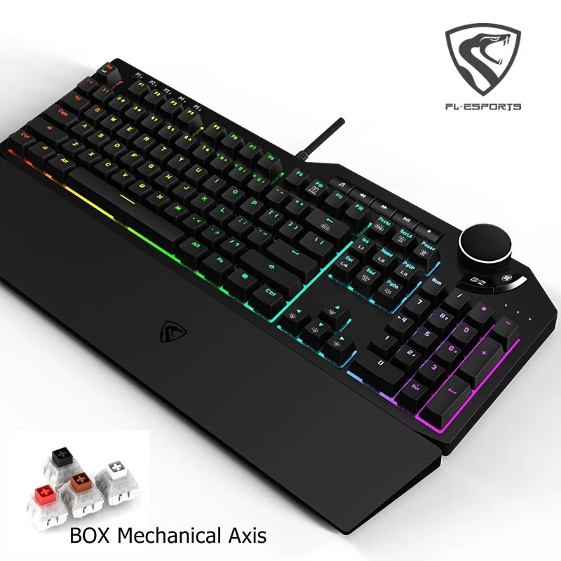 Все новые Fl Киберспорт S198 RGB Подсветка Мультимедиа USB Проводная Механическая