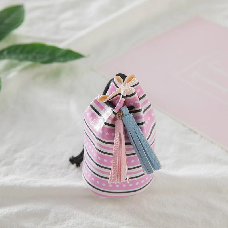 50PCS / LOT Girl Coin Bag Cute Printing Women Drawstring Purse Mini Chain PU Headphone Storage Wholesale | Багаж и сумки