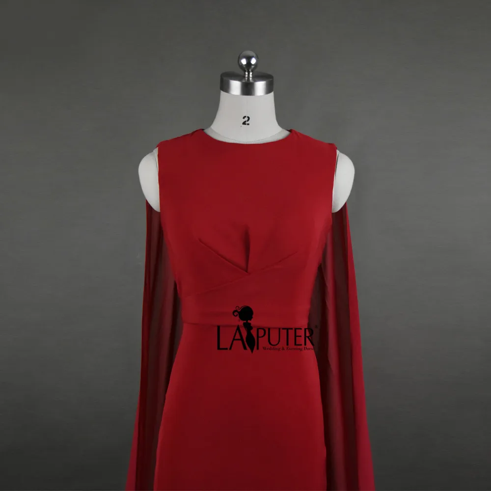 Фантастические атласные темно-красные платья с круглым вырезом для выпускного