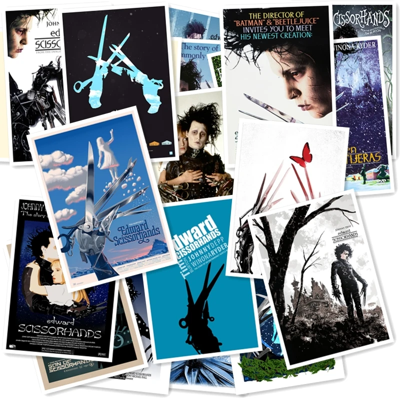 Эдварда Scissorhands 20/шт ПВХ серии стикер домашний декор холодильник стиль стены путешествия чемодан Граффити стиль
