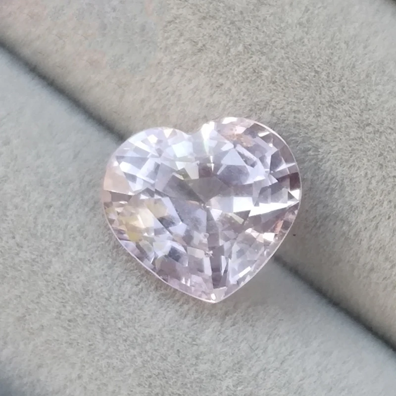 chenwanfu natural Mogok myanmar Spinel loose stone Coloured Gemstone pink white heart-shaped 2.96 carat | Украшения и аксессуары