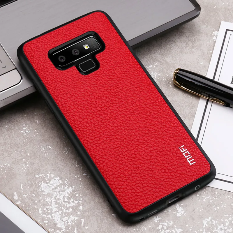 Note 9 чехол Mofi для samsung Galaxy Note 9 чехол из искусственной кожи жесткий черный красный синий коричневый бизнес для samsung Note 9 чехол