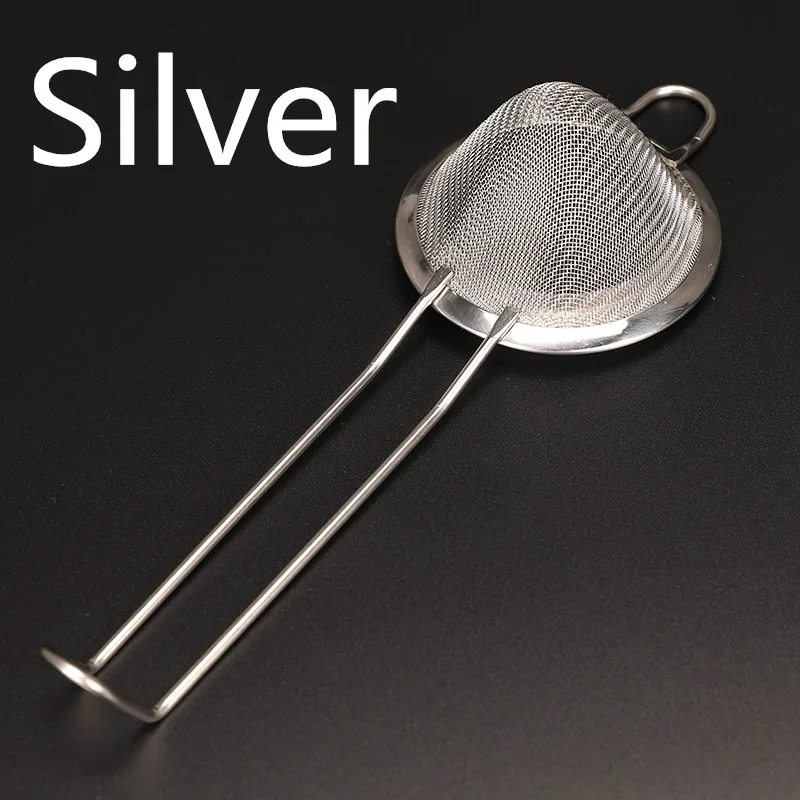 Silver 304 нержавеющая сталь Боярышник коктейльное ситечко мелкая сетка Julep фильтр для сока медь золото Цвет Бар инструменты для бармена - Цвет: Silver
