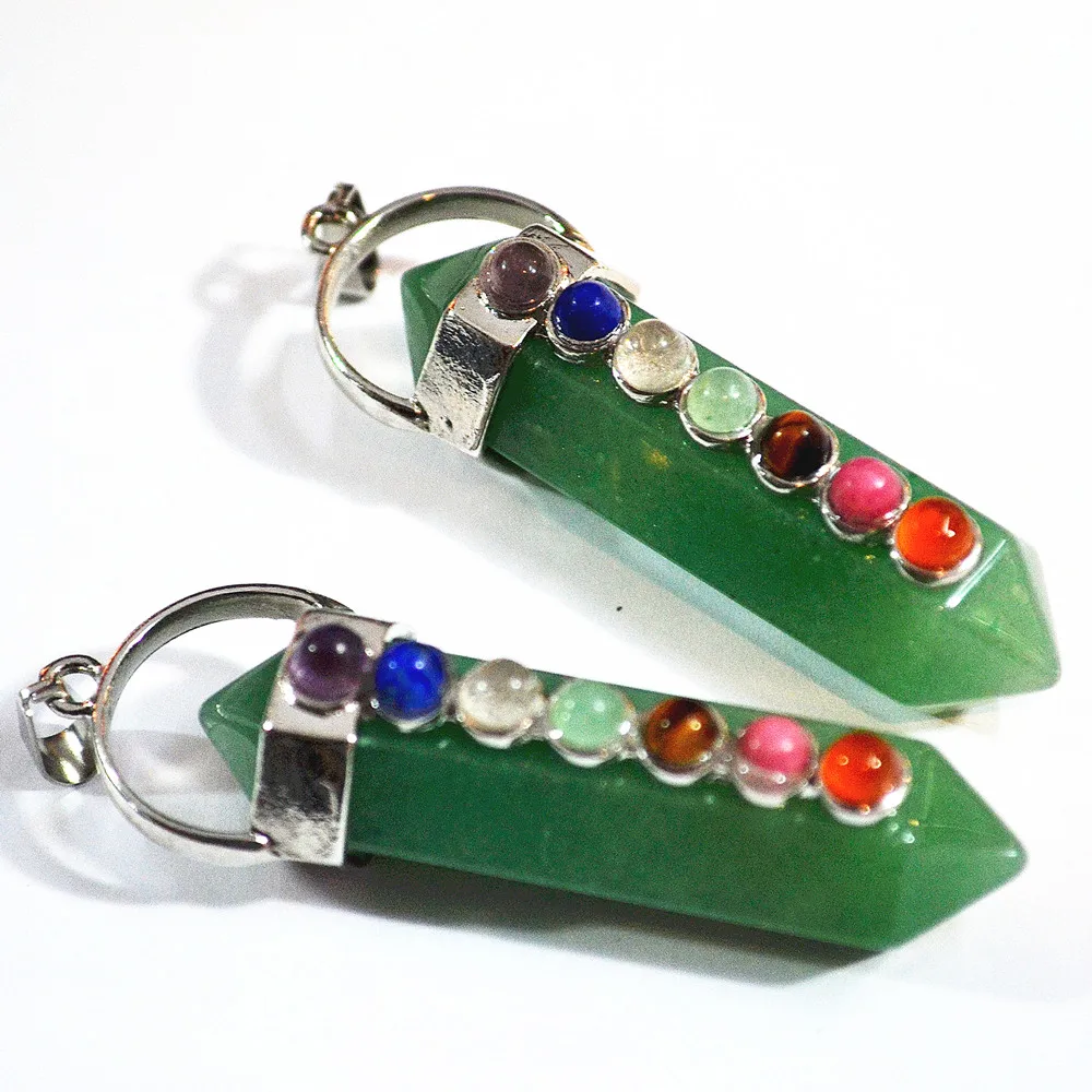 Зеленый авантюрин 7 первичная чакра ТОЧКА исцеления оникс шестиугольный камень