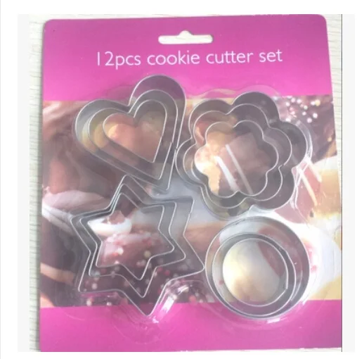 12 шт. набор для выпечки из нержавеющей стали|biscuit cookies|cookie cuttercookie press |