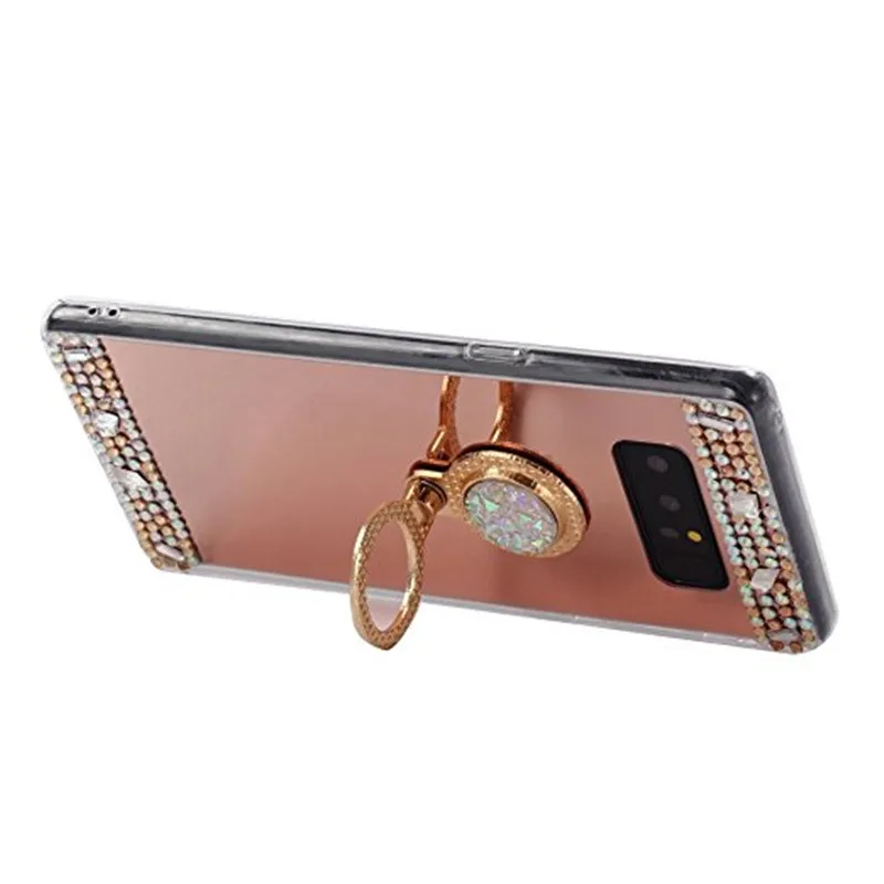 Зеркальный блестящий чехол для Samsung Galaxy S10 S10e J4 J6 Plus A7 A9 2018 A9s Star pro модный кольцевой