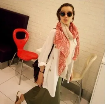 Осенне-зимние модные корейские милые шарфы в горошек размер Балийской пряжи