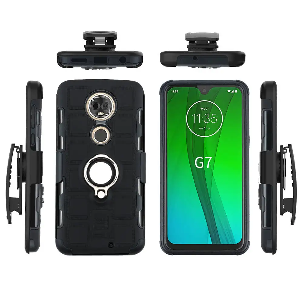 Полноразмерный армированный чехол для Motorola Moto G7 Power Play ударопрочный подставка с