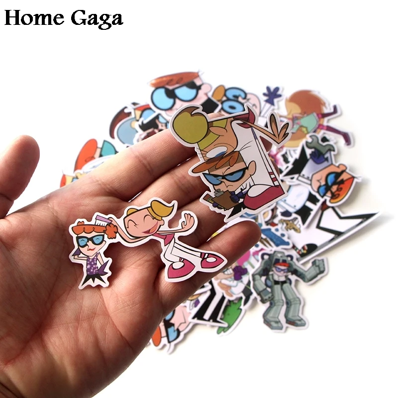 20 компл./лот Homegaga 39 шт./компл. Dexter's Lab Мультфильм Дети diy 90s Арт печать телефон ноутбук велосипед Скрапбукинг наклейки стикер D1765
