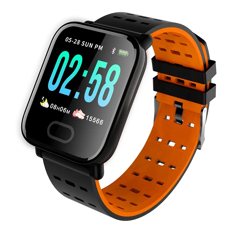 Темно-коричневый Умный Браслет пульсометр кровяное давление FitnessTracker умный Браслет Водонепроницаемый спортивный ремешок умные часы для Xiaomi - Цвет: Темно-коричневый