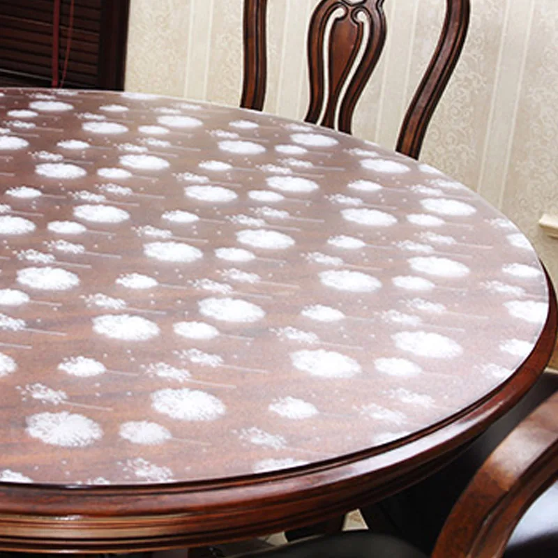 Круглая скатерть BALLE из ПВХ для дома защита стола водонепроницаемая круглая