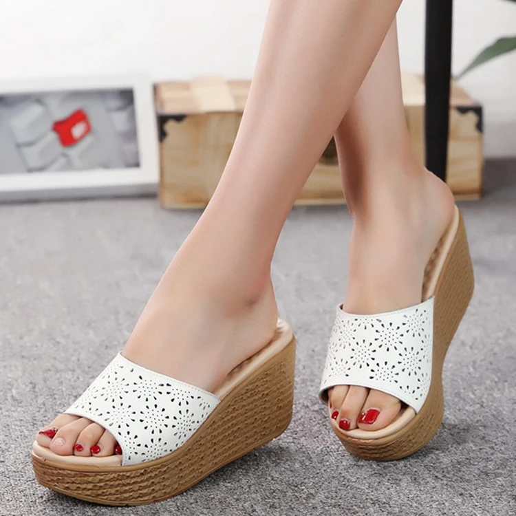 Женская обувь из натуральной кожи повседневные сандалии на платформе