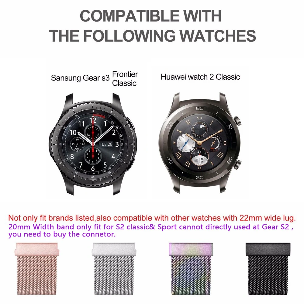 Замена натуральной кожи для samsung gear S2/S3/S4 ремешок для часов gear Sport SM-R600/gear S2 классический SM-R732 и SM-R735 смарт-ремешок