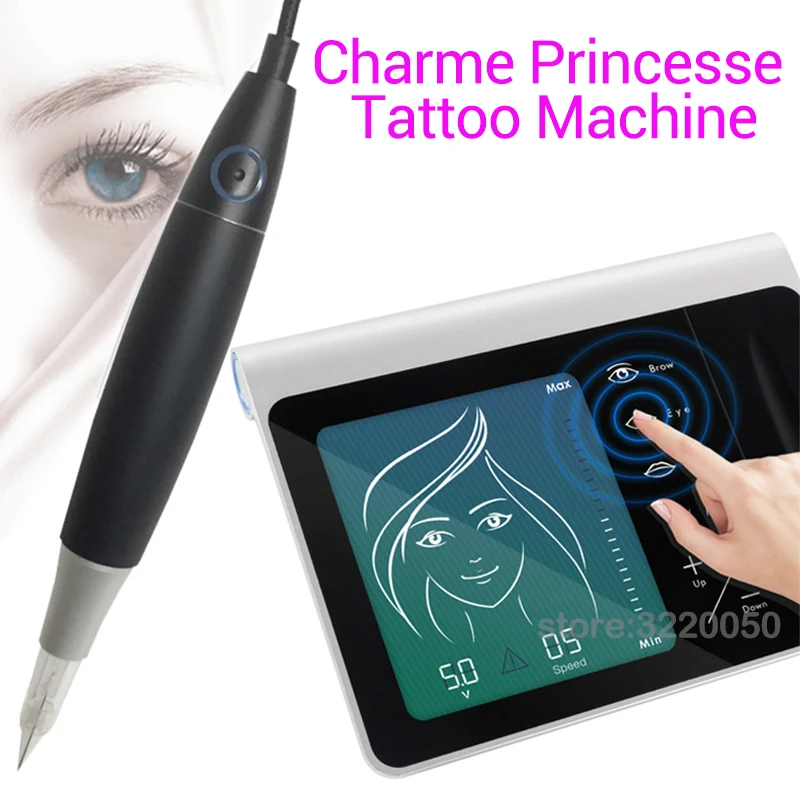 V7 микроблейдинг ручка машина Charme Princesse машина ручка для бровей губ Eyeline татуировки машина США/ЕС вилка с игольчатым картриджем