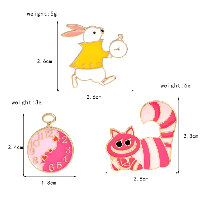 Сказочная эмалированная брошь в виде Алисы стране чудес джинсовая для одежды