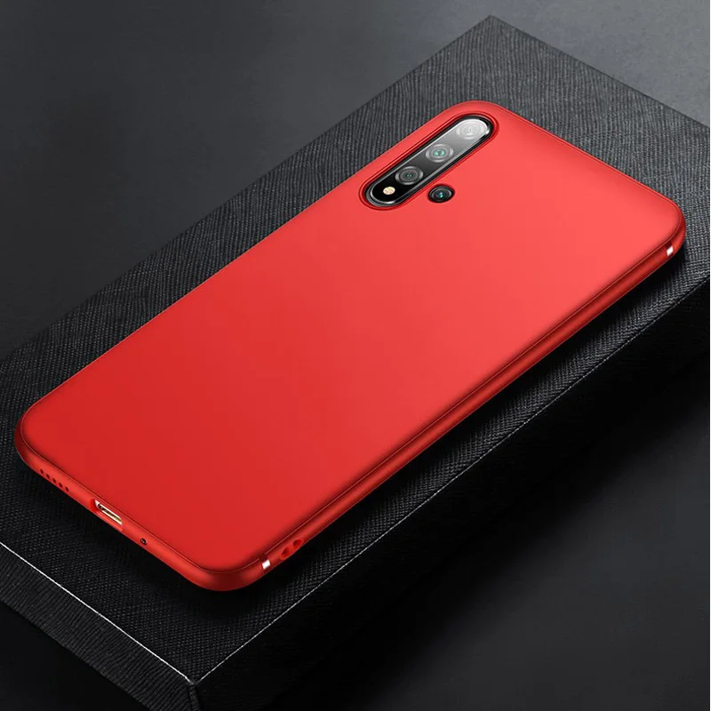 Чехол для huawei honor 20, матовый, для honor 20, чехол, TPU, силиконовый, мягкий, Mofi, ультра тонкий защитный чехол, 6,26 дюймов, huawei honor 20, чехол - Цвет: red