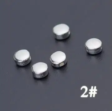 2 4.5x4.5x2.7mm 5pcs 5 шт./лот, 925 пробы, серебряные геометрические бусины, дизайнерские бусины в форме звезды, сердца, рыбы, серебряные бусины, сделай сам, браслеты для изготовления ювелирных изделий - Цвет: 2 4.5x4.5x2.7mm 5pcs